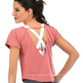 Camisetas de fits de mujer Fit Sports Top Top Cheweck Camisetas abiertas camisas para correr